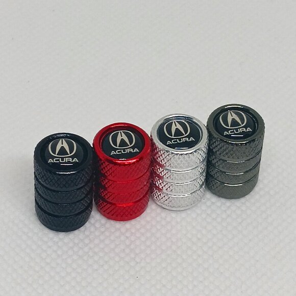 ACURA TIRE CAPS UNIVERSAL AIR VALVE STEM CAPS 4 INCLUDED PER PACK - Picture 1 of 8
